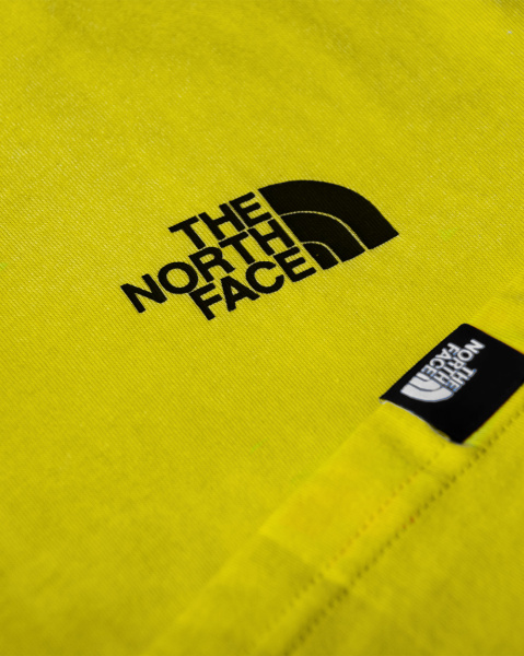 Футболка The North Face Left Label Back Box Print (Yellow Short-Sleeve Black Label M)