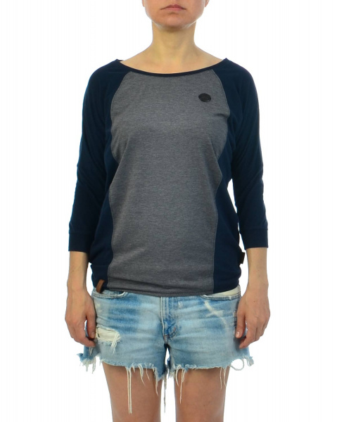 Футболка женская 2/3 Naketano Purger Mit Burger III (Dark Blue-Dark Grey S)