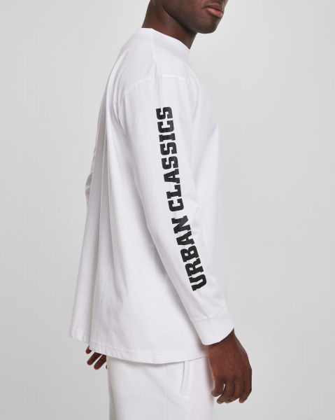 Лонгслив Urban Classics Logo Boxy Pocket (S белый)