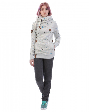 Толстовка женская с капюшоном Naketano Darthovic Dot (Grey Splashes L)