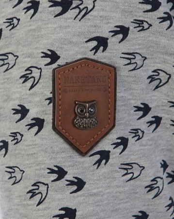 Толстовка женская с капюшоном Naketano Darthovic Feathers (Birds Grey M)