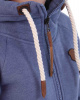 Толстовка женская на молнии с капюшоном Naketano Dirty Brazzo (Light Blue Melange S)