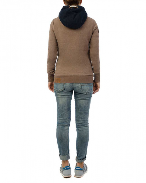 Толстовка женская с капюшоном Naketano Schoene Klaus Simp (Brown Navy S)