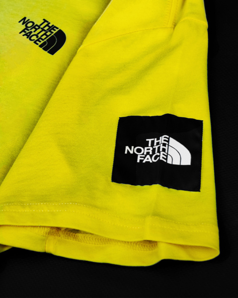 Футболка The North Face Left Label Back Box Print (Yellow Short-Sleeve Black Label M)