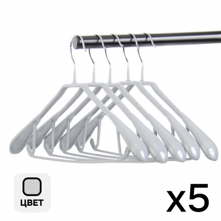 Вешалки АЛИ ЧАЙНА, "Ложка", 5 шт. 45*21 137гр (SY061 SILVER GREY, 45*21)