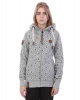 Толстовка женская на молнии с капюшоном Naketano Max Der Butler (Stone Grey L)