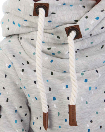 Толстовка женская с капюшоном Naketano Darthovic Dot (Grey Splashes S)