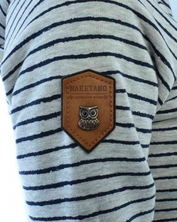 Толстовка женская с капюшоном на молнии Naketano Nasenhaarwickler (Grey Melange XS)