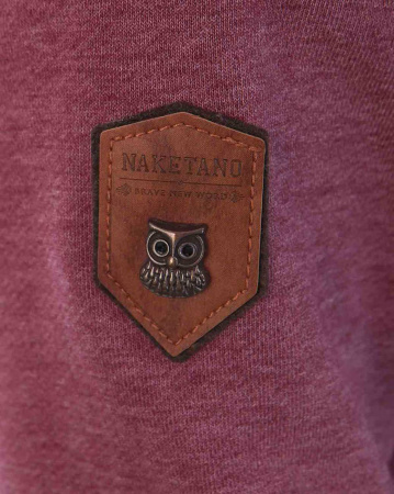 Толстовка женская на молнии с капюшоном Naketano Every World Knows It (Bordeaux Melange S)
