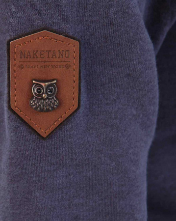 Толстовка женская на молнии с капюшоном Naketano Dirty Brazzo (Dirty Blue Melange S)
