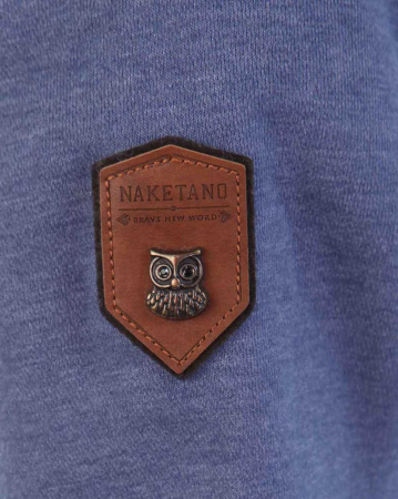 Толстовка женская на молнии с капюшоном Naketano Dirty Brazzo (Light Blue Melange S)