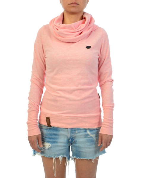 Толстовка женская с длинным воротом Naketano Kurzer (Sugar Pink S )