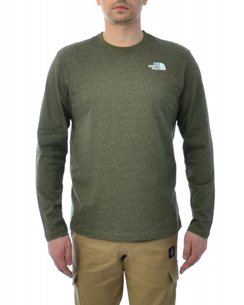 Футболка мужская с длинным рукавом The North Face Red Box LS 100 (L зеленый)