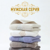 Полотенце АЛИ ЧАЙНА, "Мужская серия", 2 размера (70х140, 35х35) (светло-голубой)