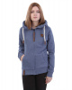 Толстовка женская на молнии с капюшоном Naketano Dirty Brazzo (Light Blue Melange S)