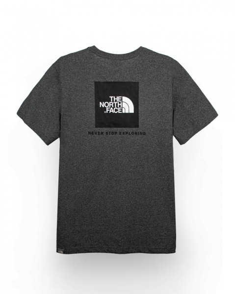 Футболка The North Face Back Box Print (Dark Grey Short-Sleeve Black Box XXL)