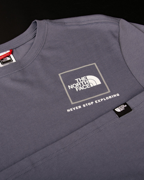 Футболка The North Face Reflective Front Box (Short-Sleeve Grey Blue XXL)