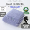 Полотенце АЛИ ЧАЙНА, "Мужская серия", 2 размера (70х140, 35х35) (светло-голубой)