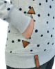 Толстовка женская с капюшоном Naketano Genitalalarm (Grey Melange M)