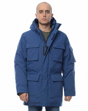 Пуховик Carhartt WIP Bering Parka (L голубой)