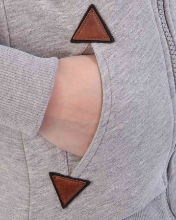 Толстовка женская на молнии Naketano Hanza Arscgenzahler (Grey XS)