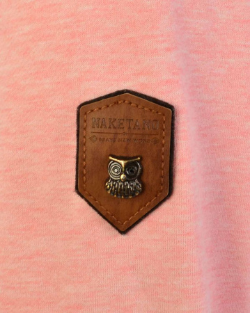 Толстовка женская с капюшоном Naketano Hier ist der Manager (Sugar Pink Melange L)