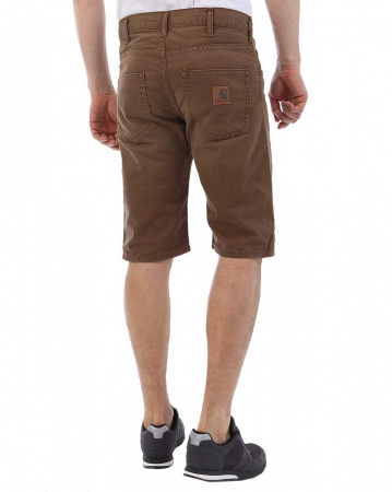 Шорты Carhartt WIP Slim Bermuda Alabama Cotton 8.5 Oz (28 темно-коричневый)