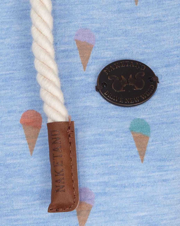 Толстовка легкая женская с капюшоном Naketano Saksofon (Blue L)