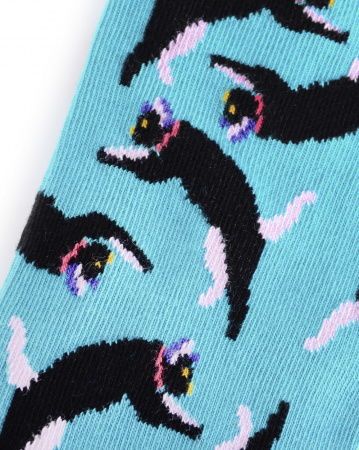 Носки Happy Socks Comb Cotton (Cat Black Turquoise 41-46)