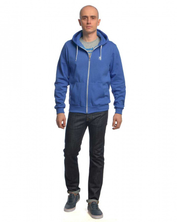 Толстовка мужская на молнии с капюшоном Iriedaily Desire Effect Zip Hood (S темно-голубой)