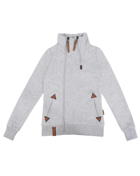 Толстовка женская на молнии Naketano Hanza Arscgenzahler (Grey XS)