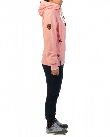 Толстовка женская с капюшоном Naketano Hier ist der Manager (Sugar Pink Melange L)