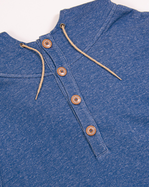 Толстовка мужская свитшот Iriedaily Brickster Hoody (Blue Melange, M)