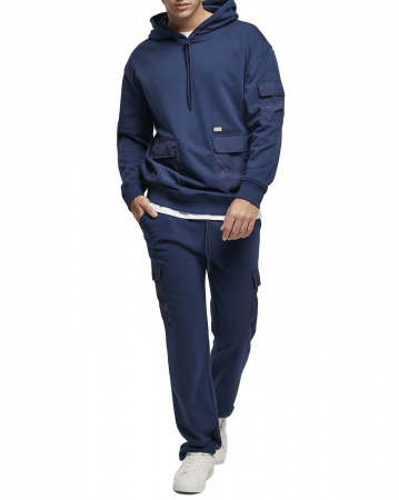 Толстовка мужская с капюшоном Urban Classics 80's Hoody TB4135 (XL темно-синий)