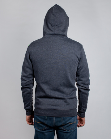 Толстовка Iriedaily Diagonal Zip Hooded (Anthra Melange, L)