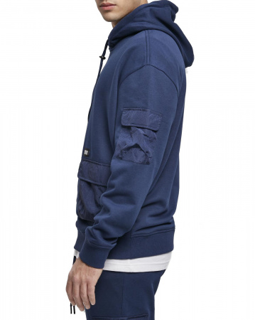 Толстовка мужская с капюшоном Urban Classics 80's Hoody TB4135 (XXL темно-синий)