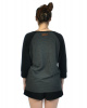 Футболка женская 2/3 Naketano Nimm mit nach Hause II (Anthracite Melange - Black XXL)