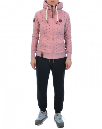 Толстовка женская на молнии с капюшоном Naketano Brazzo Ankerdizzel (Schmutzmuschi Pink XS)