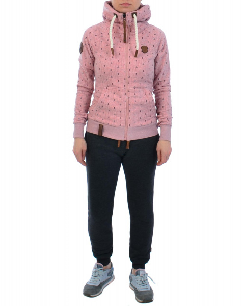Толстовка женская на молнии с капюшоном Naketano Brazzo Ankerdizzel (Schmutzmuschi Pink XS)