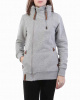 Толстовка женская на молнии Naketano Hanza Arscgenzahler (Grey XS)