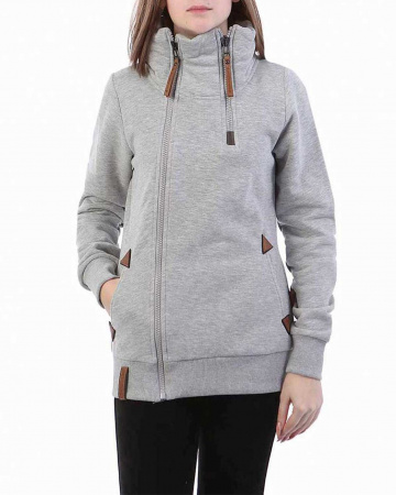 Толстовка женская на молнии Naketano Hanza Arscgenzahler (Grey XS)