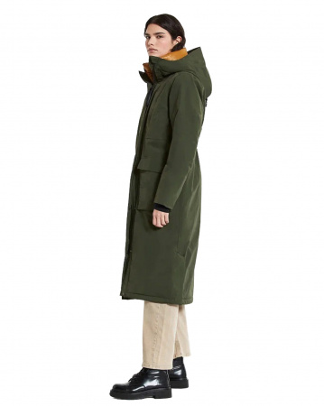 Куртка женская Didriksons Leya Long 504300 (300 тёмно-зелёный, 44)