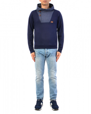 Толстовка мужская с капюшоном Iriedaily Ean Effort Hoody (XL синий)
