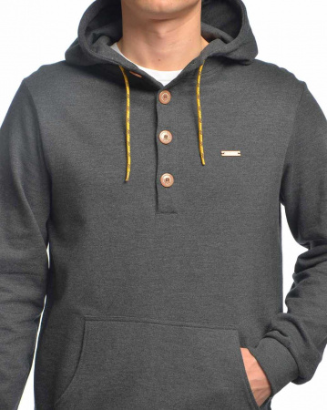 Толстовка мужская с капюшоном Iriedaily Hipster Hoody Anthra Mel (L темно-серый)