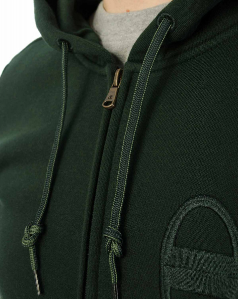 Толстовка с капюшоном на молнии Champion Authentic American GS512 (S темно-зеленый)