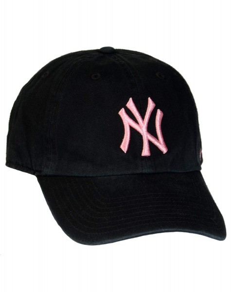 Бейсболка классическая с изогнутым козырьком '47 Brand Clean Up New York Yankees B-MTCLU17GWS (BKR Black OS)