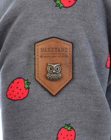 Толстовка женская на молнии с капюшоном Naketano Beng! (Dark Grey Mel XS)