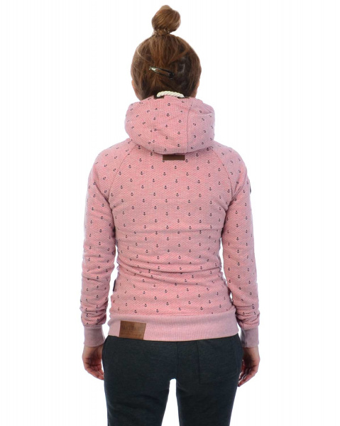 Толстовка женская на молнии с капюшоном Naketano Brazzo Ankerdizzel (Schmutzmuschi Pink XS)
