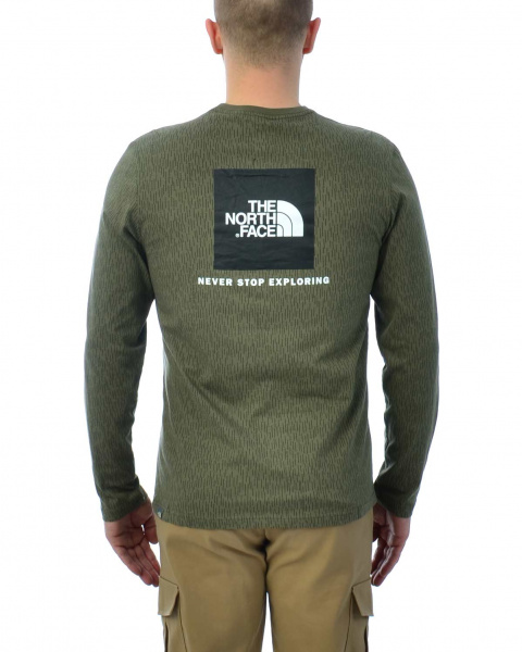 Футболка мужская с длинным рукавом The North Face Red Box LS 100 (XXL зеленый)