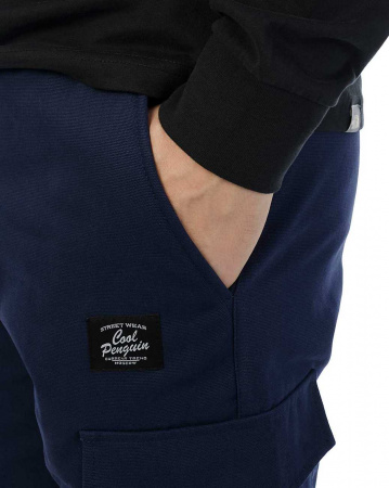 Джоггеры мужские на флисе Cool Penguin JMC 1713W (Navy S темно-синий)